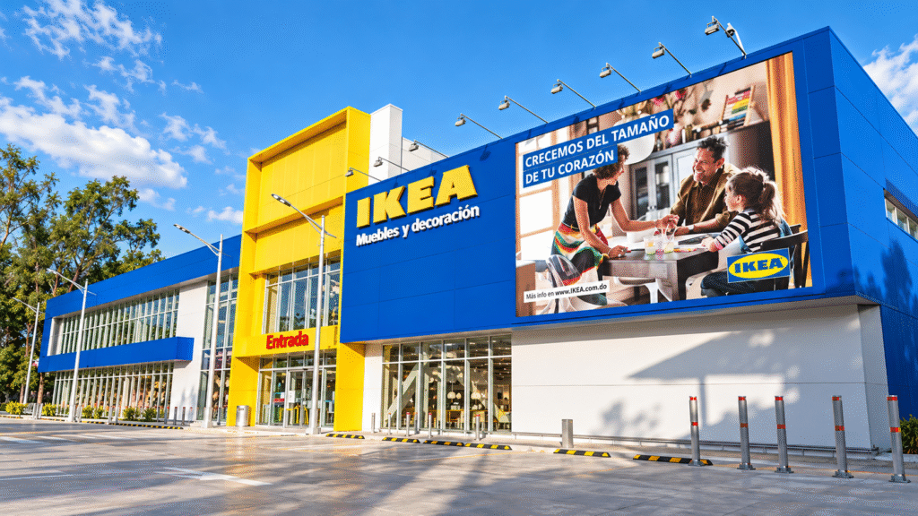 IKEA Storefront with Family Billboard